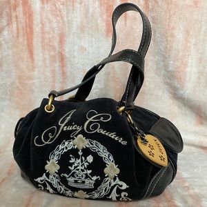 Juicy Couture - Black satchel velour bag